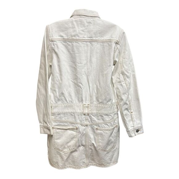 Ganni Bright White Denim Mini Dress NWT Size 40/ US 8/10 - Picture 6 of 10